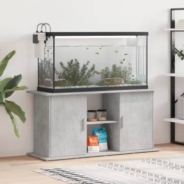 Aquarium Stand Concrete Grey 121x41x58 cm Engineered Wood