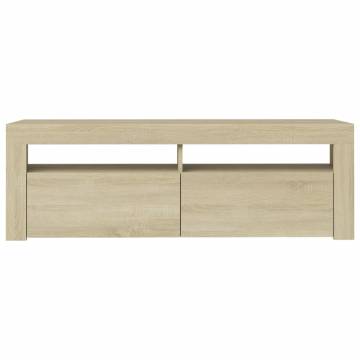 TV Cabinet with LED Lights Sonoma Oak 120x35x40 cm