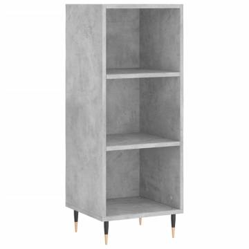 Highboard Concrete Grey 34.5x32.5x180 cm Engineered Wood