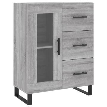 Highboard Grey Sonoma 69.5x34x180 cm Engineered Wood