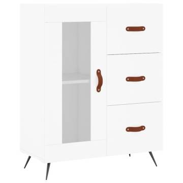 Highboard White 69.5x34x180 cm Engineered Wood