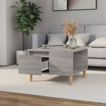 Coffee Table Grey Sonoma 55x55x36.5 cm Engineered Wood