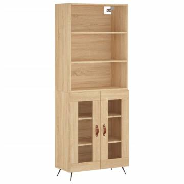 Highboard Sonoma Oak 69.5x34x180 cm Engineered Wood