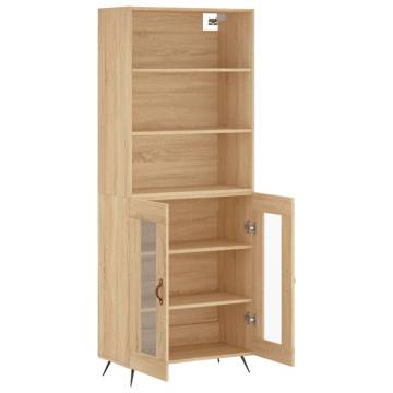 Highboard Sonoma Oak 69.5x34x180 cm Engineered Wood