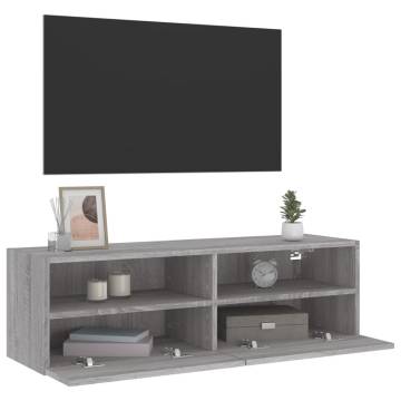 TV Wall Cabinet Grey Sonoma 100x30x30 cm Engineered Wood