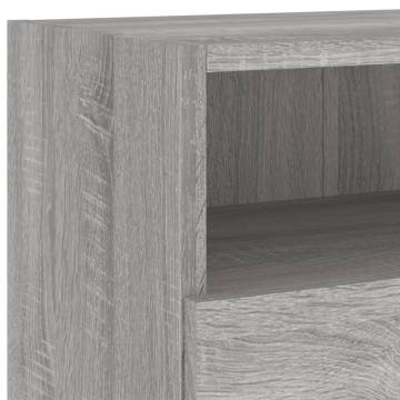 TV Wall Cabinet Grey Sonoma 100x30x30 cm Engineered Wood