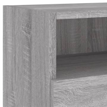 TV Wall Cabinet Grey Sonoma 80x30x30 cm Engineered Wood