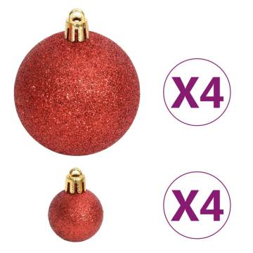 108 Piece Christmas Bauble Set Gold and Red