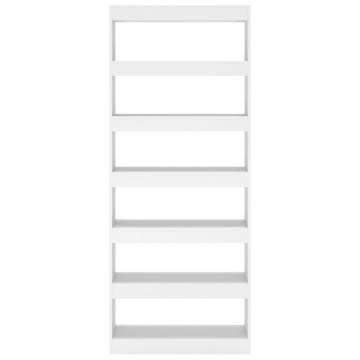 Book Cabinet/Room Divider White 80x30x198 cm Engineered Wood