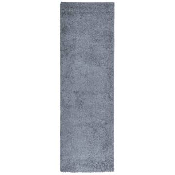 Shaggy Rug High Pile Modern Blue 80x250 cm