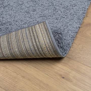 Shaggy Rug High Pile Modern Blue 80x250 cm