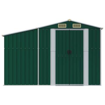 Garden Shed Green 277x279x179 cm Galvanised Steel