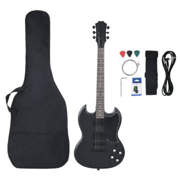 Electric Guitar for Beginner with Bag Black 4/4 39"