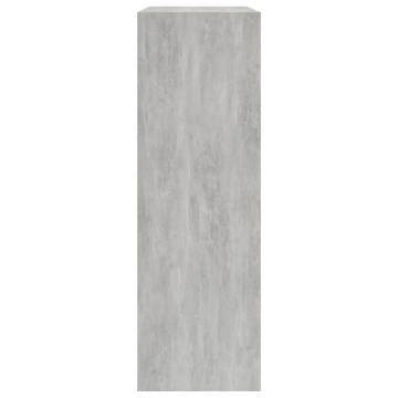 Bookshelf Concrete Grey 60x24x76 cm Engineered Wood