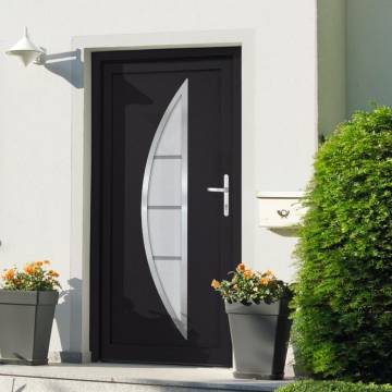 Front Door Anthracite 88x200 cm PVC