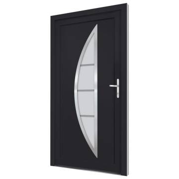 Front Door Anthracite 88x200 cm PVC