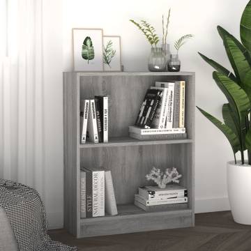 Bookshelf Grey Sonoma 60x24x76 cm Engineered Wood