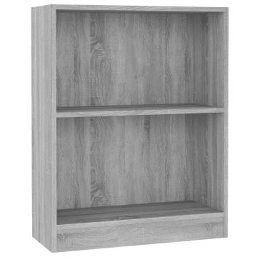 Bookshelf Grey Sonoma 60x24x76 cm Engineered Wood