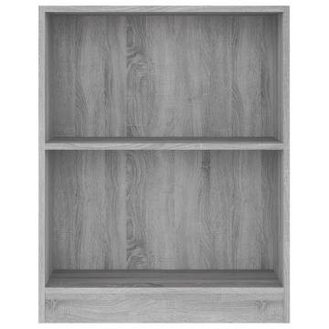 Bookshelf Grey Sonoma 60x24x76 cm Engineered Wood