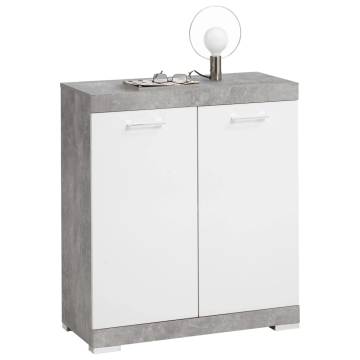 FMD Dresser with 2 Doors 80x34.9x89.9 cm White and Concrete