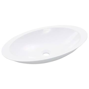 Wash Basin 59.3x35.1x10.7 cm Mineral Cast/Marble Cast White