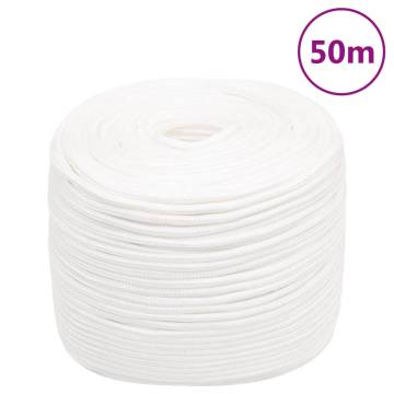 Boat Rope Full White 6 mm 50 m Polypropylene