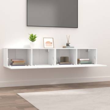 TV Cabinets 2 pcs White 80x30x30 cm Engineered Wood