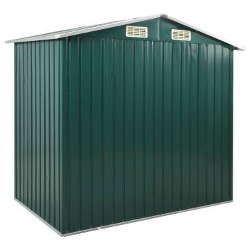 Garden Shed with Rack Green 205x130x183 cm Iron