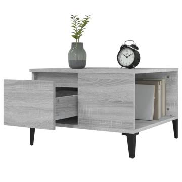 Coffee Table Grey Sonoma 55x55x36.5 cm Engineered Wood