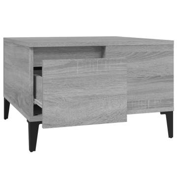 Coffee Table Grey Sonoma 55x55x36.5 cm Engineered Wood