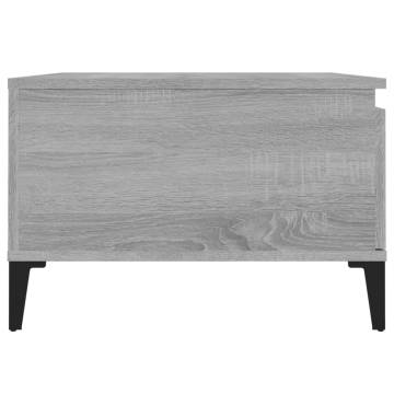 Coffee Table Grey Sonoma 55x55x36.5 cm Engineered Wood