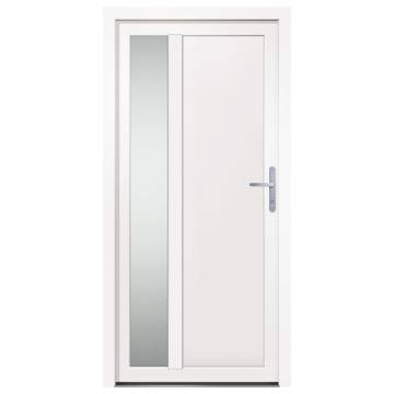 Front Door White 98x200 cm PVC