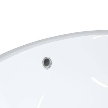 Bathroom Sink White 49x40.5x21 cm Oval Ceramic