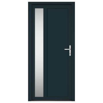 Front Door Anthracite 98x208 cm PVC