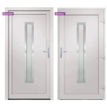 Front Door White 88x200 cm PVC