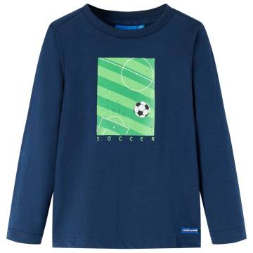 Kids' T-shirt with Long Sleeves Navy Blue 92