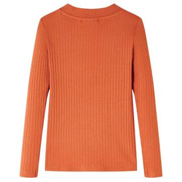 Kids' T-shirt with Long Sleeves Burnt Orange 104