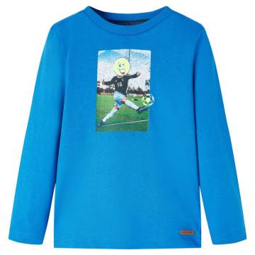 Kids' T-shirt with Long Sleeves Cobalt Blue 140