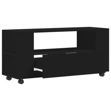 TV Cabinet Black 102x34.5x43 cm Engineered Wood