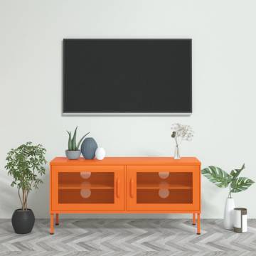 TV Cabinet Orange 105x35x50 cm Steel