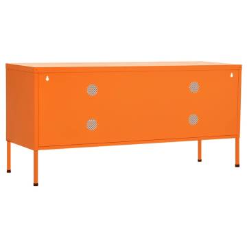 TV Cabinet Orange 105x35x50 cm Steel