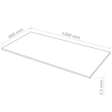 10 pcs MDF Sheets Rectangular 120x60 cm 2.5 mm