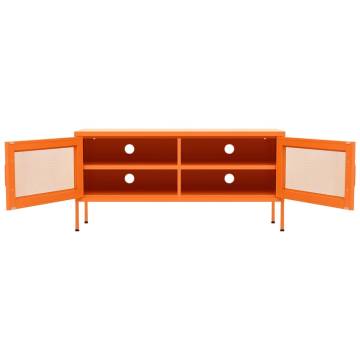 TV Cabinet Orange 105x35x50 cm Steel