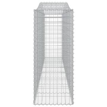 Arched Gabion Baskets 9 pcs 400x50x120/140 cm Galvanised Iron