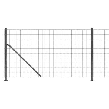 Wire Mesh Fence with Flange Anthracite 1x10 m