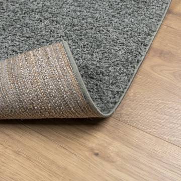 Shaggy Rug High Pile Modern Green 80x250 cm