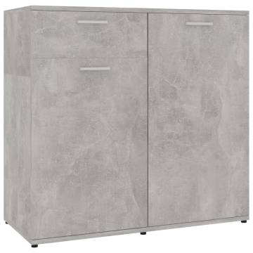 Sideboard Concrete Grey 80x36x75 cm Engineered Wood