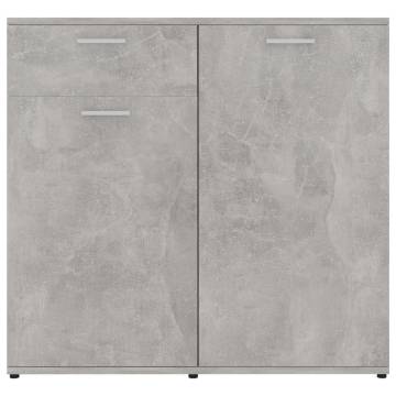 Sideboard Concrete Grey 80x36x75 cm Engineered Wood