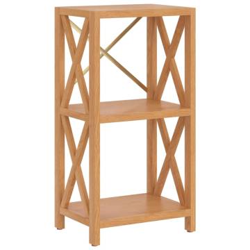 3-Tier Shelf 40x30x78 cm Solid Wood Oak