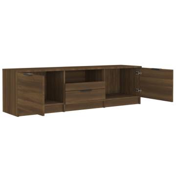 TV Cabinet Brown Oak 140x35x40 cm Engineered Wood